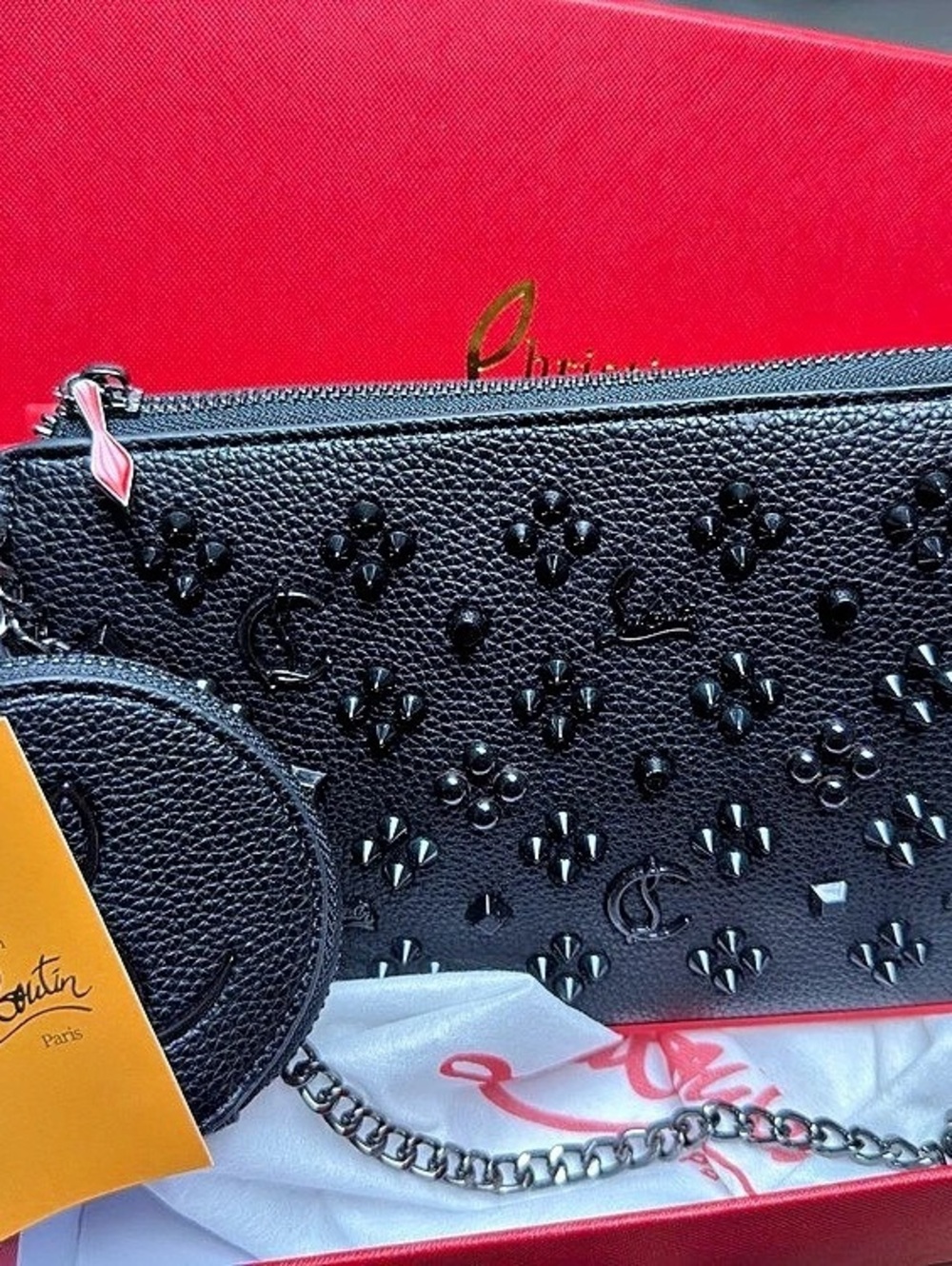 Christian Louboutin Funky Crossbody Bag Black & Red